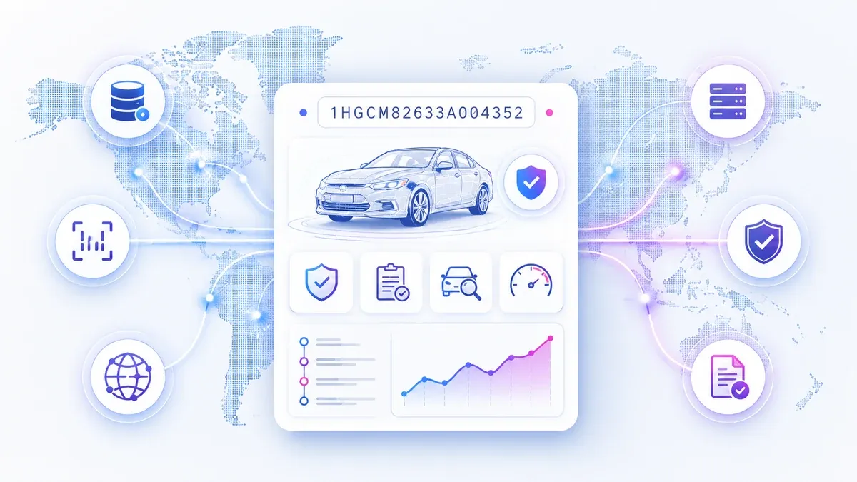 The VIN-Info data network — vehicle data from databases around the world brought together into a single vehicle history report